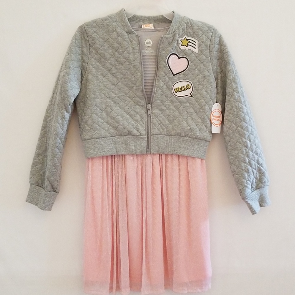 Wonder Nation Girls Size M7/8 Dress Set